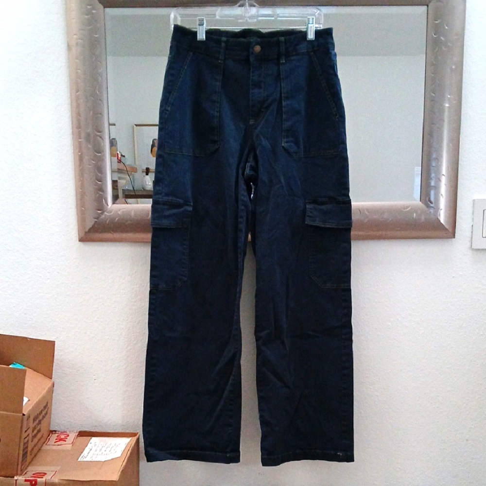 Wild Fable Blue Wide Leg Cargo Pants